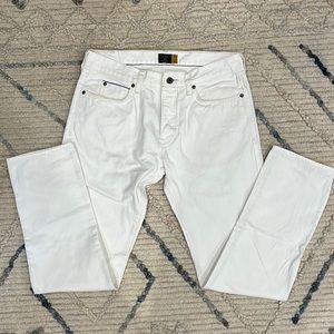 J. Crew 484 Slim Fit White Selvedge Denim Mens 33x32